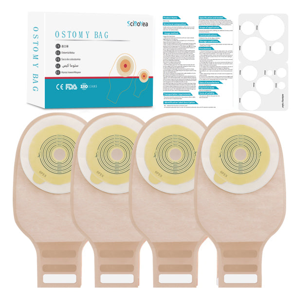 SCIBAYEAR Colostomy Bag One-piece Drainable Pouch for Ileostomy Ostomy Supplies