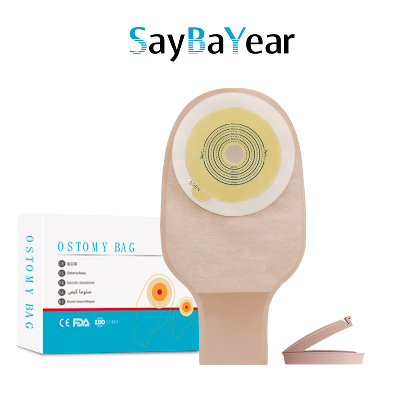 SCIBAYEAR 20pcs 2 Piece Colostomy Bags Drainable Pouches with Closure for Ileostomy Ostomy Supplies