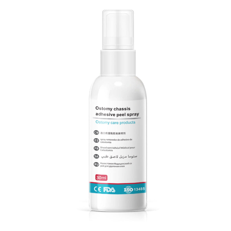 Stoma Adhesive Remover Spray – 30 ml No-Sting Formula, Dissolves Glue in 3 Seconds, Pain-Free Peel-Off & Skin-Soothing Shield