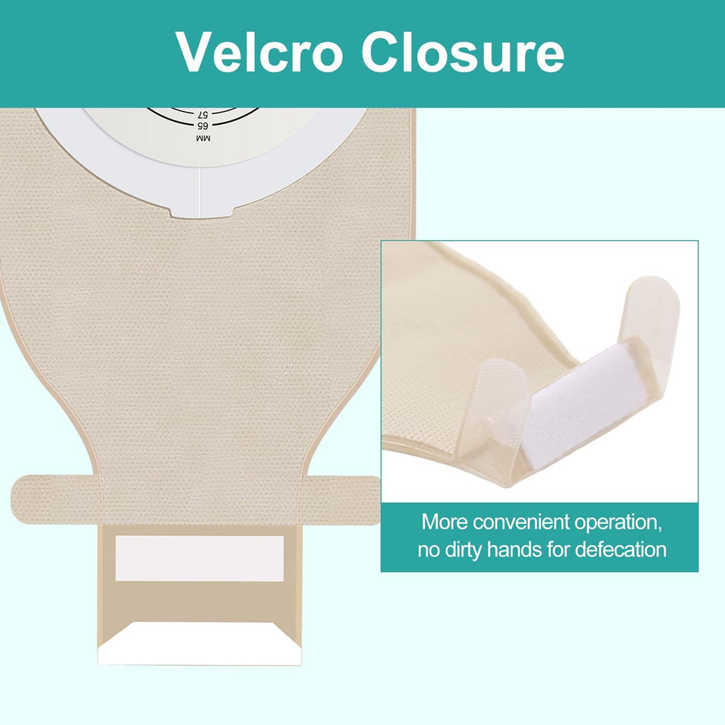 scibayear Colostomy Bags Ostomy Supplies One-Piece Convex Ostomy Bags with a Waistband