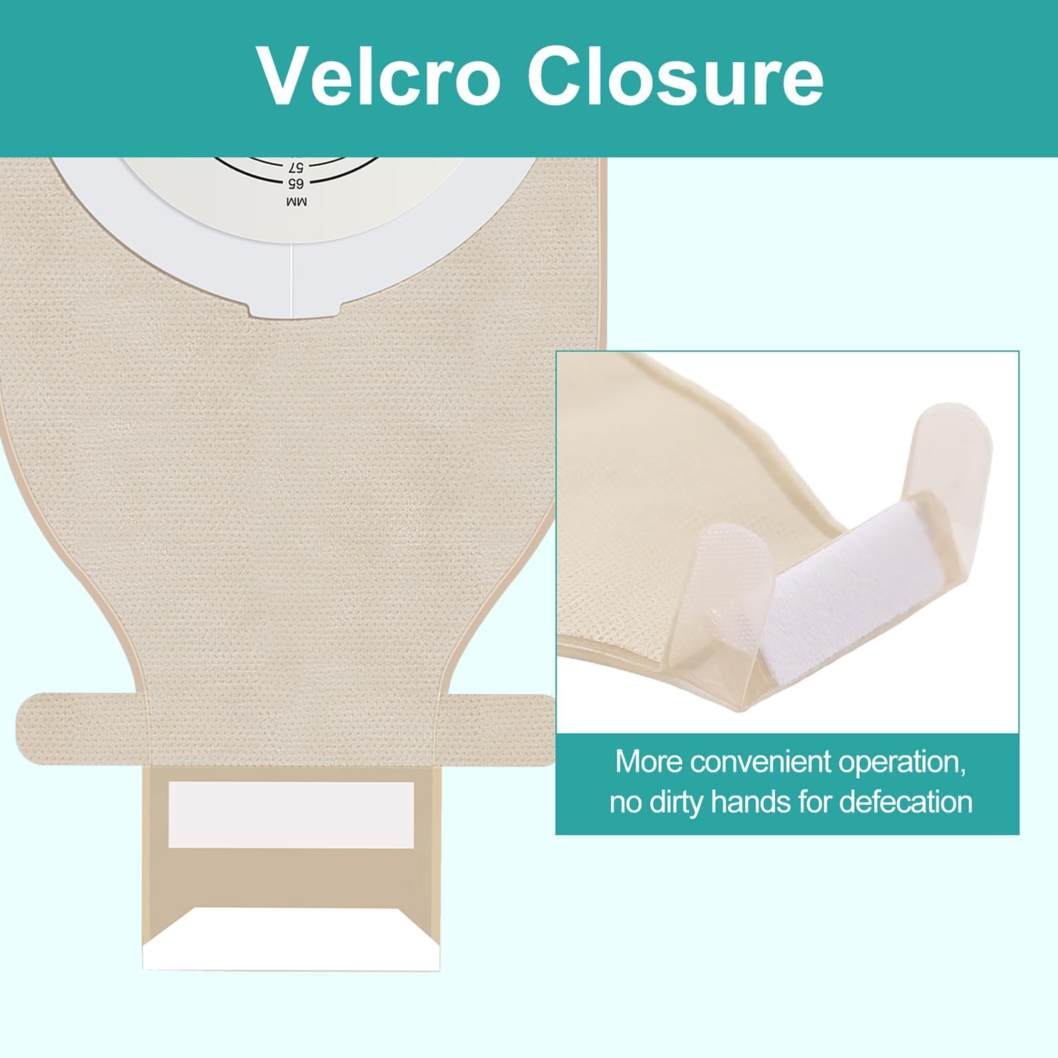 scibayear Colostomy Bags Ostomy Supplies One-Piece Convex Ostomy Bags with a Waistband