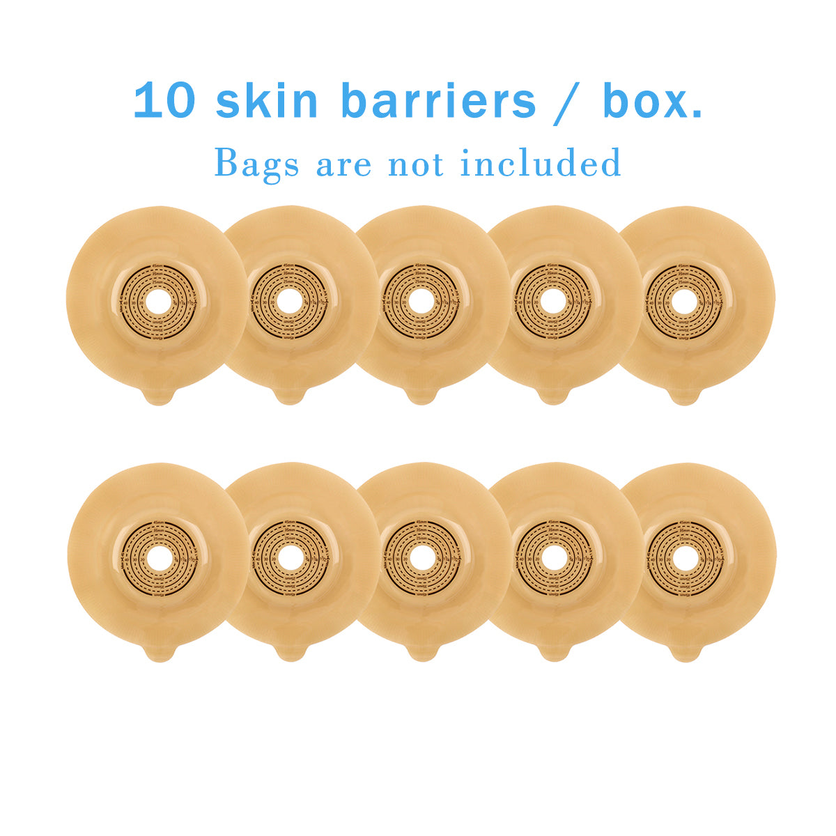 scibayear 30pcs 2 Piece Convex Colostomy Bags Drainable Pouches with Closure for Ileostomy Ostomy supplies