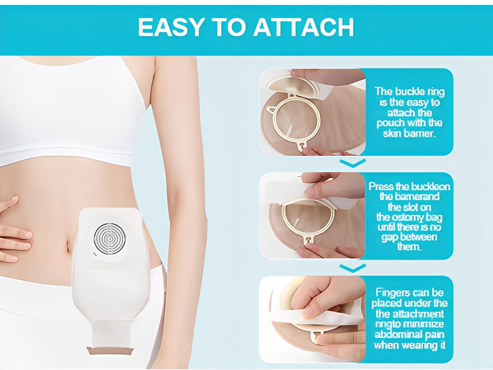SCIBAYEAR 20pcs 2 Piece Colostomy Bags Drainable Pouches with Closure for Ileostomy Ostomy Supplies